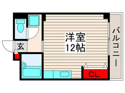 スマイルハイツ栗原(ワンルーム/3階)の間取り写真