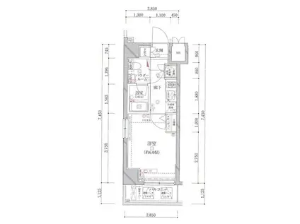アルテシモ フラン(1K/2階)の間取り写真
