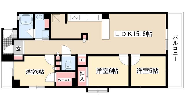 久屋公園アイリス(3LDK/5階)の間取り写真