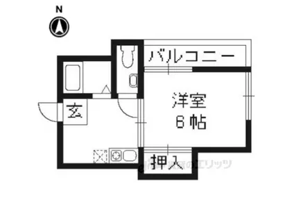 リエス東山三条(1K/3階)の間取り写真