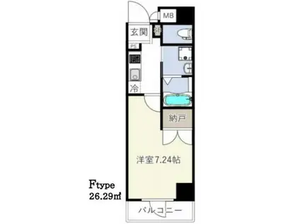 ES GRANDE門前仲町(1K/6階)の間取り写真