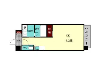 スターレ奈良(ワンルーム/2階)の間取り写真