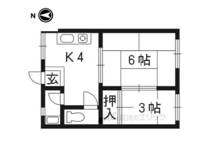 四ノ宮ハイツ(2DK/2階)の間取り写真