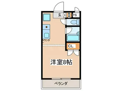シンフォニア町田II(ワンルーム/3階)の間取り写真