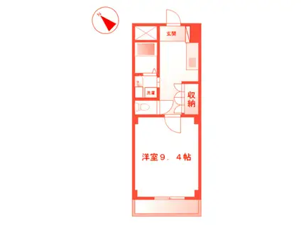 リフレイズ葉山(1K/2階)の間取り写真
