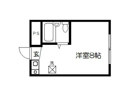 ハイツ金閣(ワンルーム/3階)の間取り写真