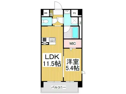 コンフォーティア広丘野村II(1LDK/3階)の間取り写真