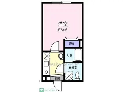 ADONISII(1K/3階)の間取り写真