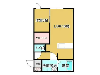 ベル シエル(1LDK/2階)の間取り写真