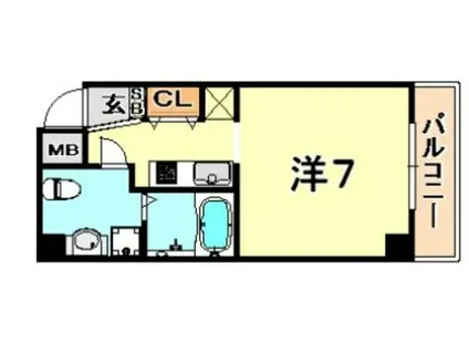 チェメント(1K/6階)の間取り写真