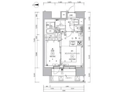 QUALITAS秋葉原(1LDK/10階)の間取り写真