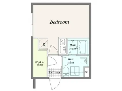 GRAN PASEO島津山ウエスト(ワンルーム/地下階)の間取り写真