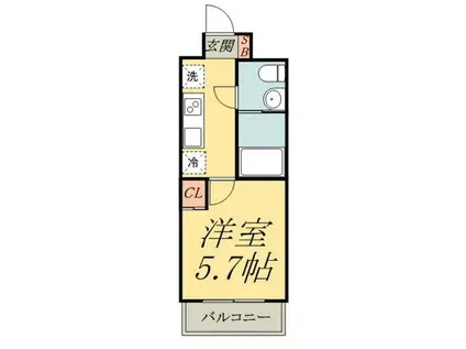 ライジングプレイス堀切(1K/5階)の間取り写真