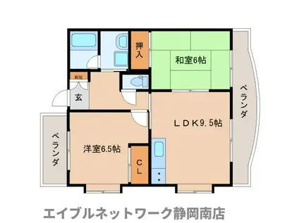 リュミエール(2LDK/3階)の間取り写真