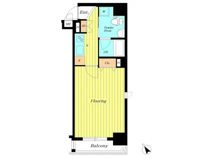 アプレシティ日本橋蛎殻町(1K/6階)の間取り写真