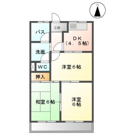 アーバンヒルズ T2(3K/1階)の間取り写真