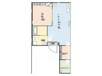 シース住吉(1SLDK/5階)の間取り写真