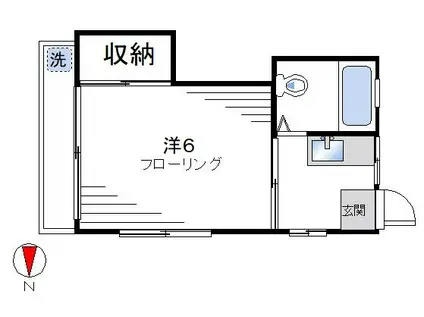 レジデンス芦村(1K/2階)の間取り写真