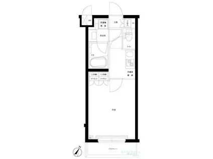 ルーブル板橋泉町弐番館(1K/5階)の間取り写真