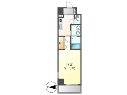 KDXレジデンス今池(1K/7階)の間取り写真