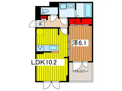 チューリップ ツリー(1LDK/2階)の間取り写真