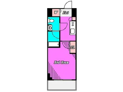 アーバンヴィスタ王子(1K/1階)の間取り写真