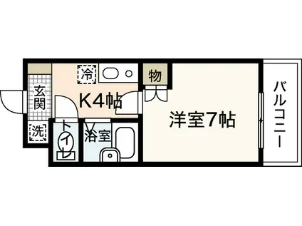 プロスペリテタケダ(1K/2階)の間取り写真