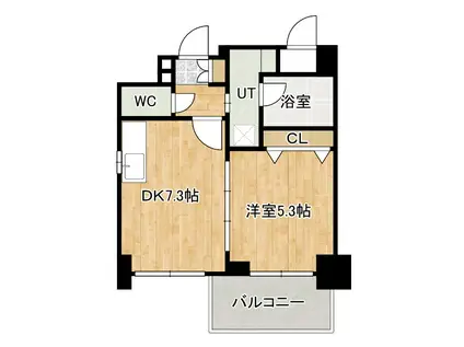 エステムコート難波VIエント(1DK/3階)の間取り写真