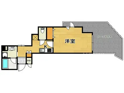 ノーブル百万遍(1K/2階)の間取り写真