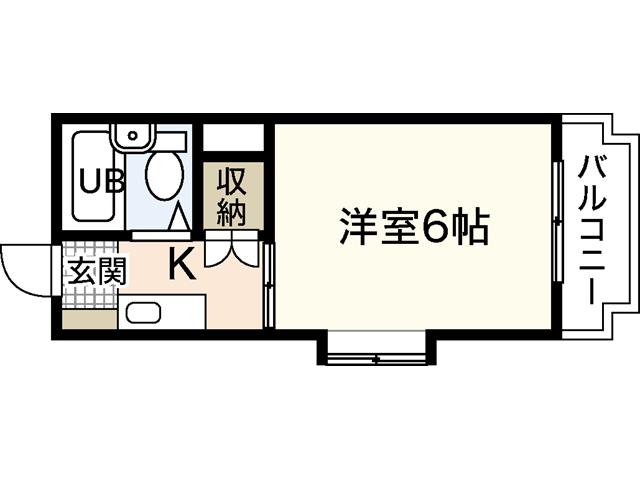 サンハイム(1K/1階)の間取り写真