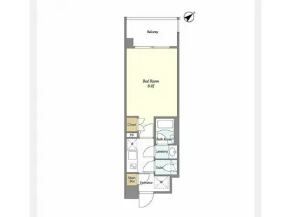 ブルーロック東神奈川(1K/5階)の間取り写真