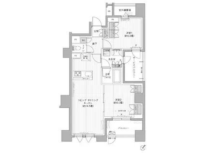 MAISON CHROLO(2LDK/3階)の間取り写真