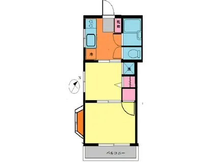 コーポタカスギ(2K/2階)の間取り写真