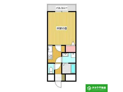 プレシャス21(1K/9階)の間取り写真