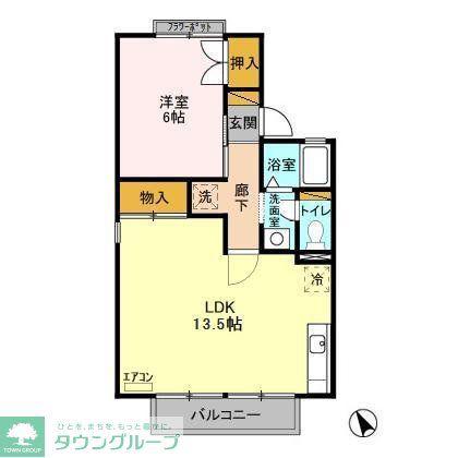 ファーストヴューラー十壱番館(1LDK/1階)の間取り写真