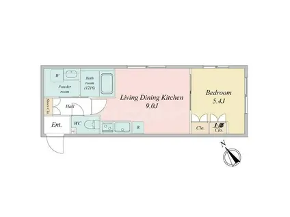 ラヴィエール清澄ガーデンテラス(1LDK/4階)の間取り写真