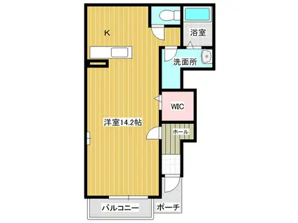 サンライト(ワンルーム/1階)の間取り写真