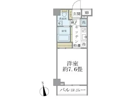 YOU I COURT(1K/3階)の間取り写真