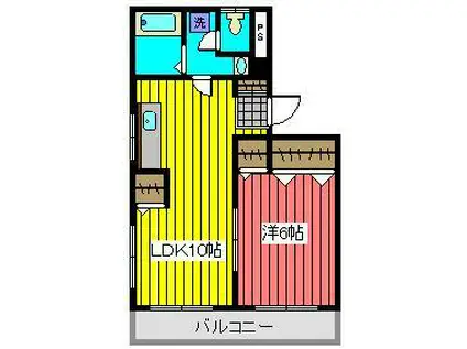 アメニティコート(1LDK/4階)の間取り写真