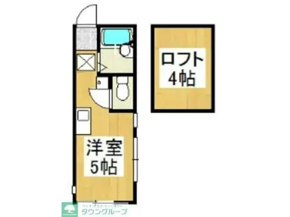 モンステラ戸塚(ワンルーム/1階)の間取り写真