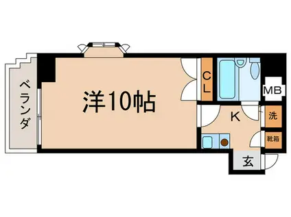 大河原ビル(1K/4階)の間取り写真