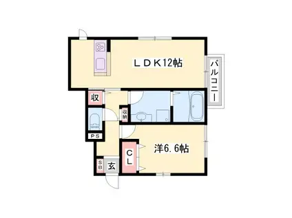 トワフェールフジタ(1LDK/1階)の間取り写真