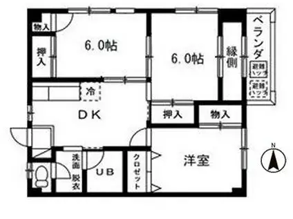 サンライズ南葛西(3DK/3階)の間取り写真