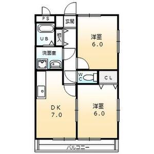 ネイ・クレスト I(2LDK/1階)の間取り写真