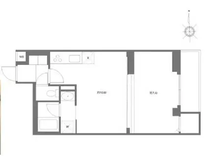 ハーモニーレジデンス蒲田アートヴィラ(1LDK/3階)の間取り写真