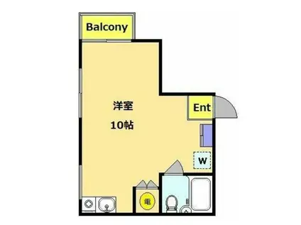 サンズ井戸田(ワンルーム/2階)の間取り写真