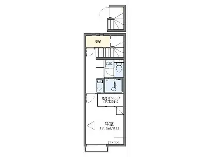 レオネクストケントコート(1K/2階)の間取り写真