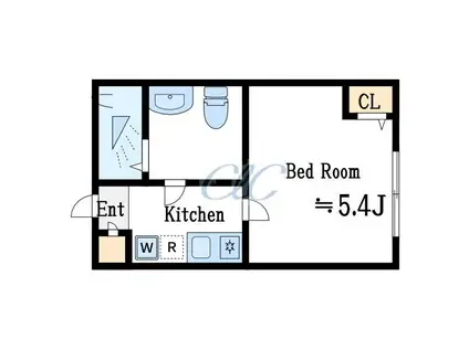 MQUARTO船堀III(1K/3階)の間取り写真