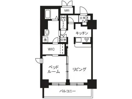 ステラ平塚(1LDK/9階)の間取り写真