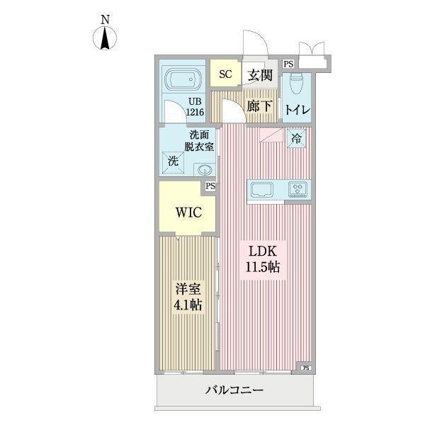 EX240IIIエクスニシオスリー(1LDK/2階)の間取り写真
